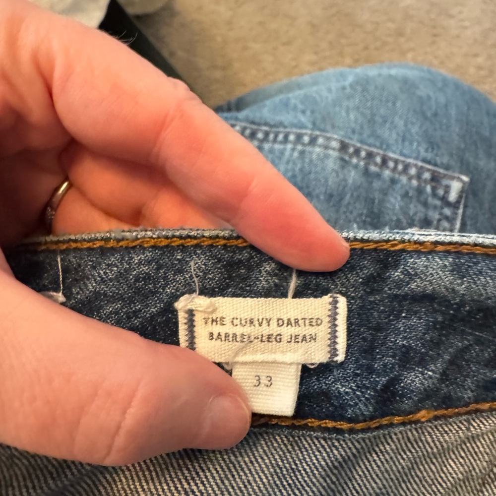 Madewell Curvy Darted Barrel-Leg Jeans 33 - Picture 4 of 4